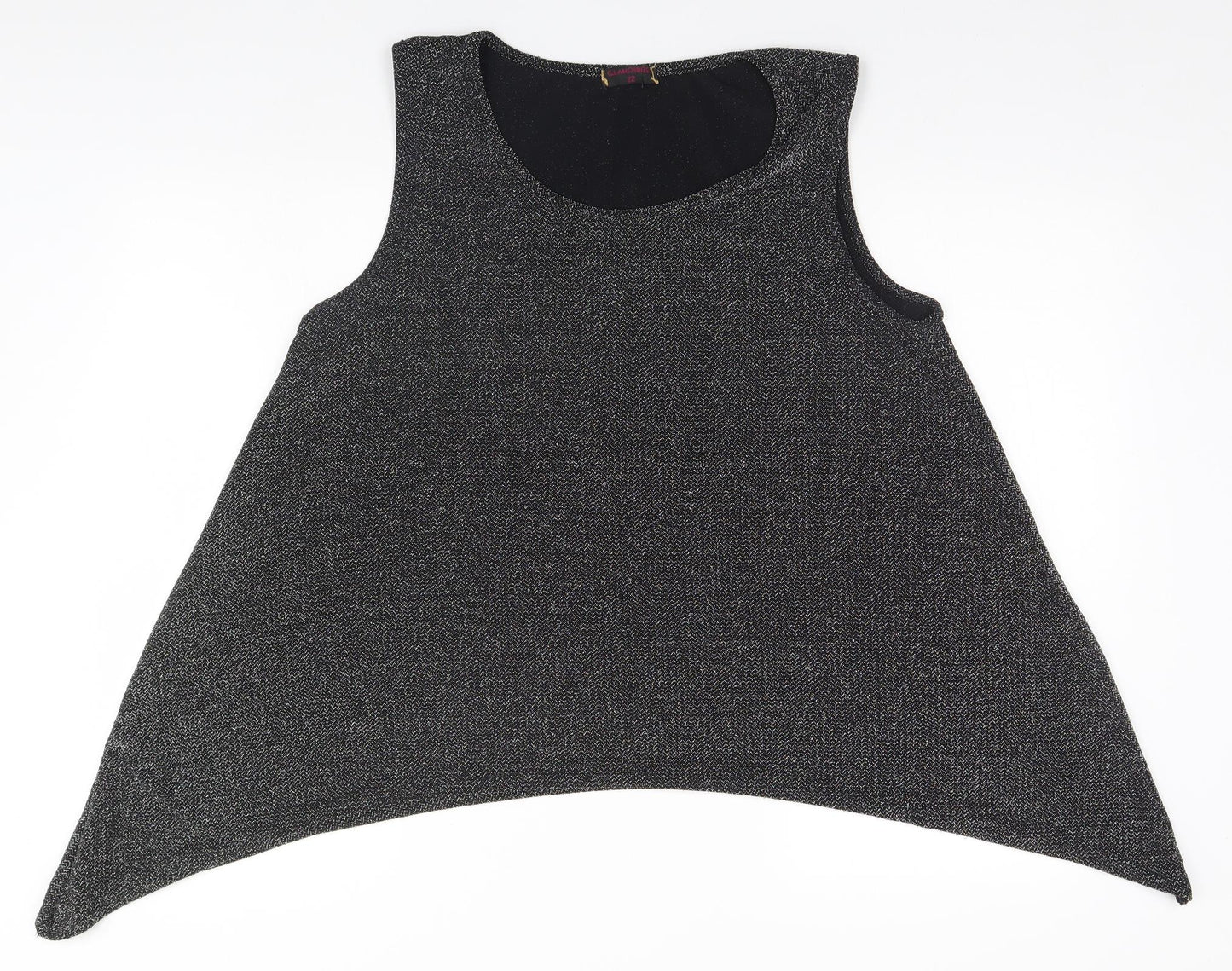 Glamorous Womens Silver   Basic T-Shirt Size 22