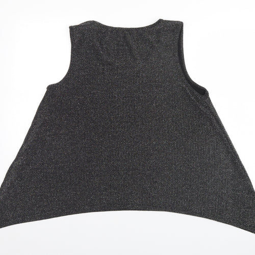 Glamorous Womens Silver   Basic T-Shirt Size 22