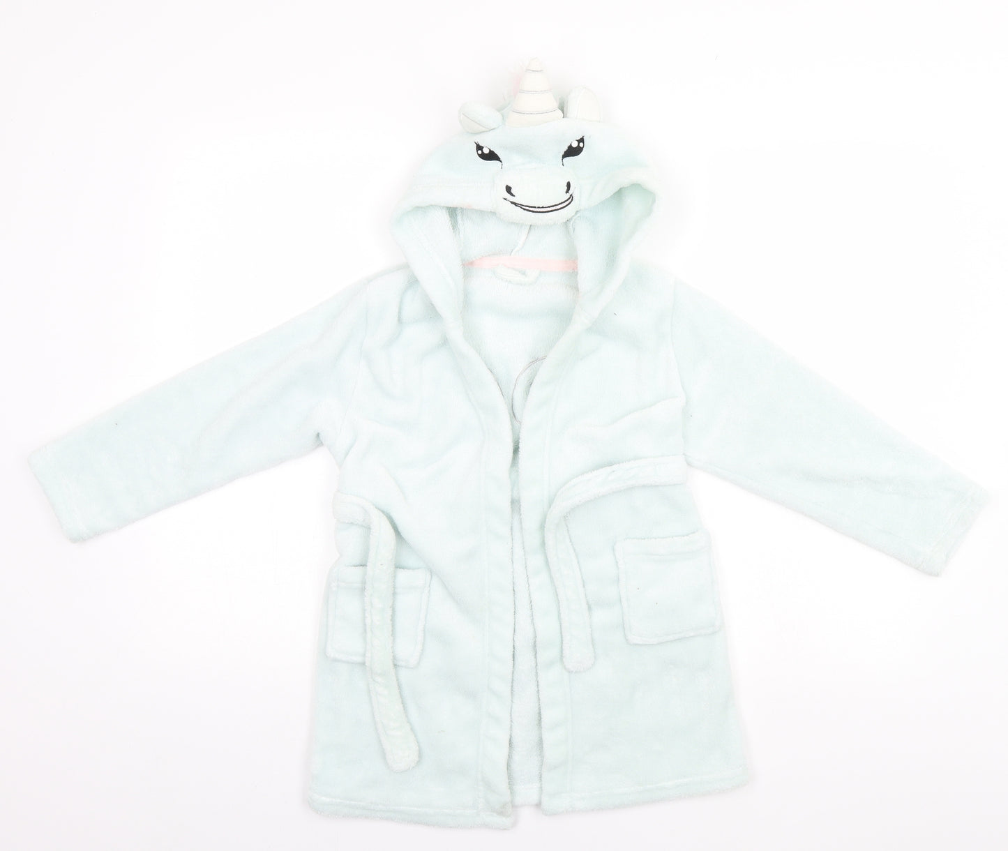 Matalan Girls White Solid  Top Gown Size 7 Years  - Unicorn