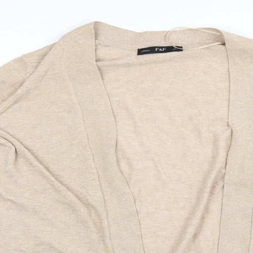 F&F Womens Beige   Cardigan Jumper Size 6