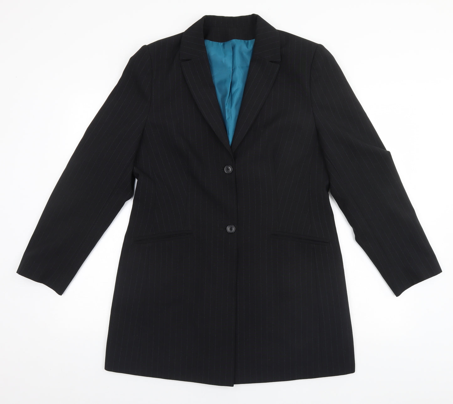 Dorothy Perkins Womens Black   Overcoat Blazer Size 14