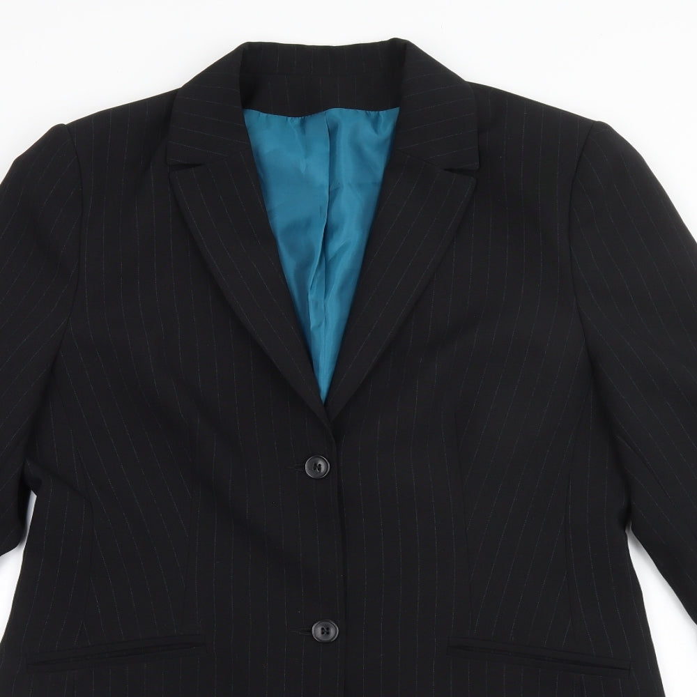 Dorothy Perkins Womens Black   Overcoat Blazer Size 14