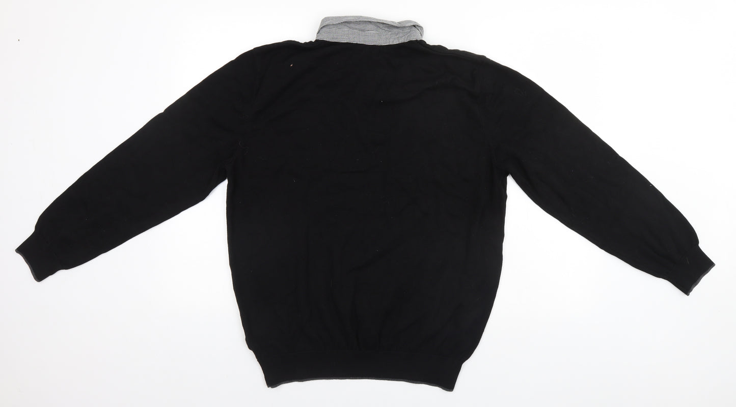 Marks and Spencer Mens Black   Pullover Jumper Size XL