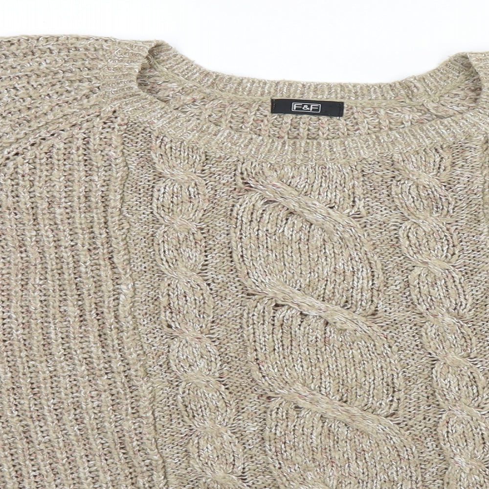 F&F Womens Beige   Pullover Jumper Size 12