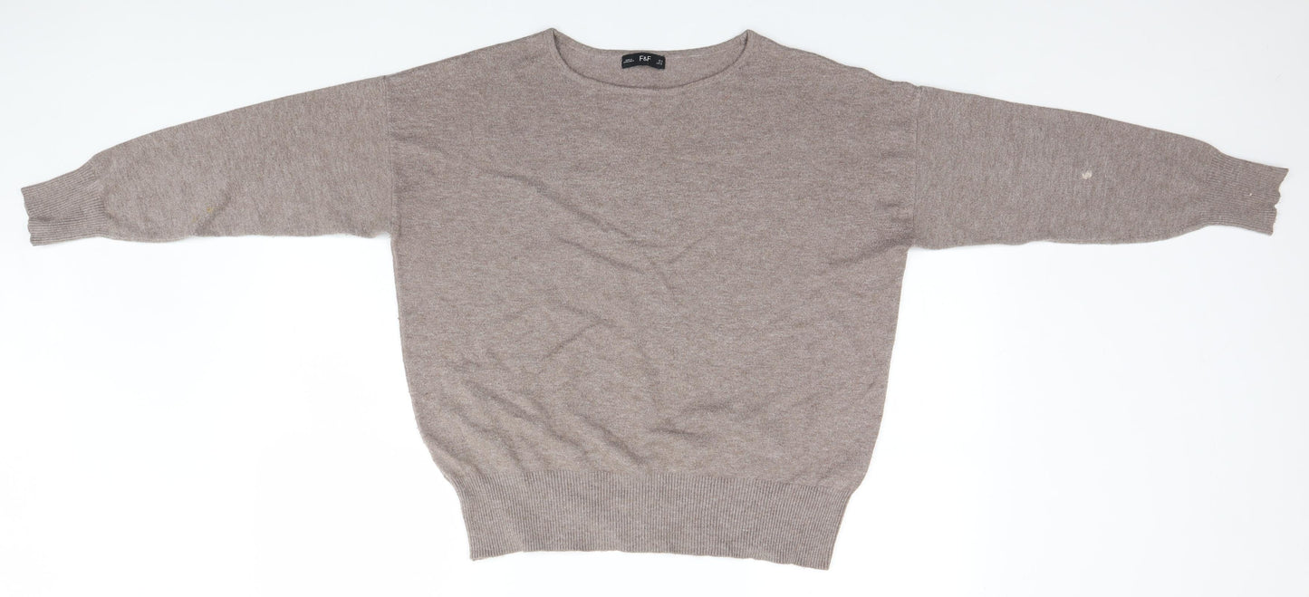 F&F Womens Grey   Pullover Jumper Size 16