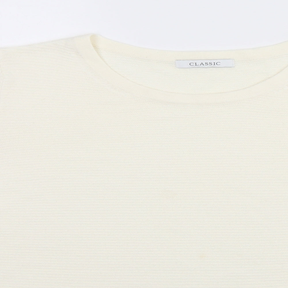 Marks and Spencer Womens White   Pullover Jumper Size 18