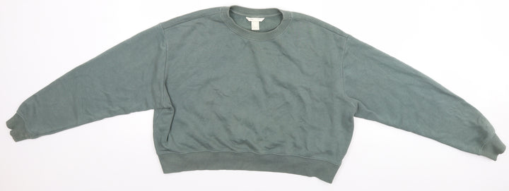 H&M Womens Green Pullover Jumper Size 14