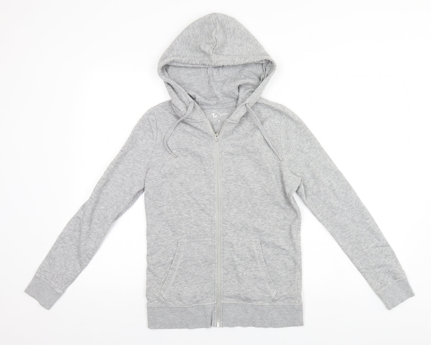 TU Womens Grey   Full Zip Hoodie Size 8