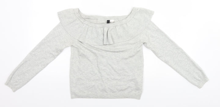 Divided Womens Grey   Full Zip Jumper Size S