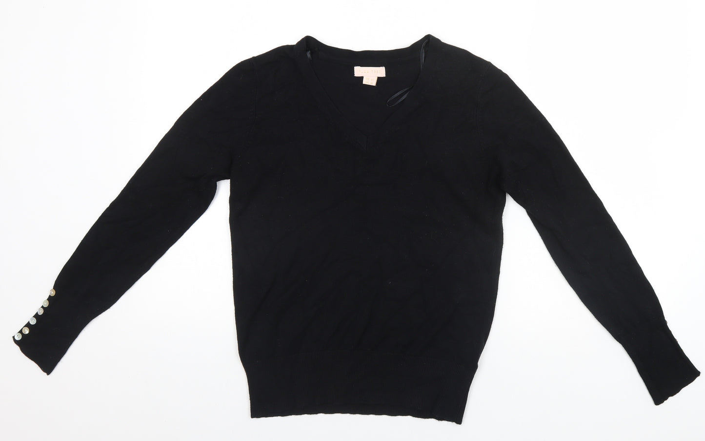 Plum Tree Womens Black   Pullover Jumper Size 12