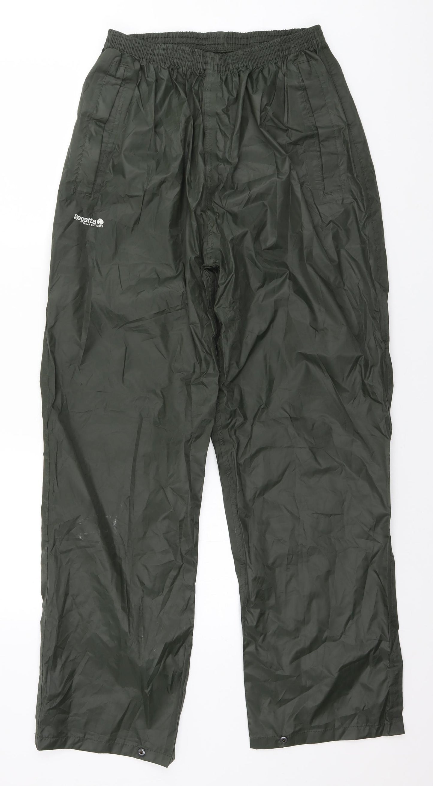 Regatta Mens Green   Rain Trousers Trousers Size L L30 in