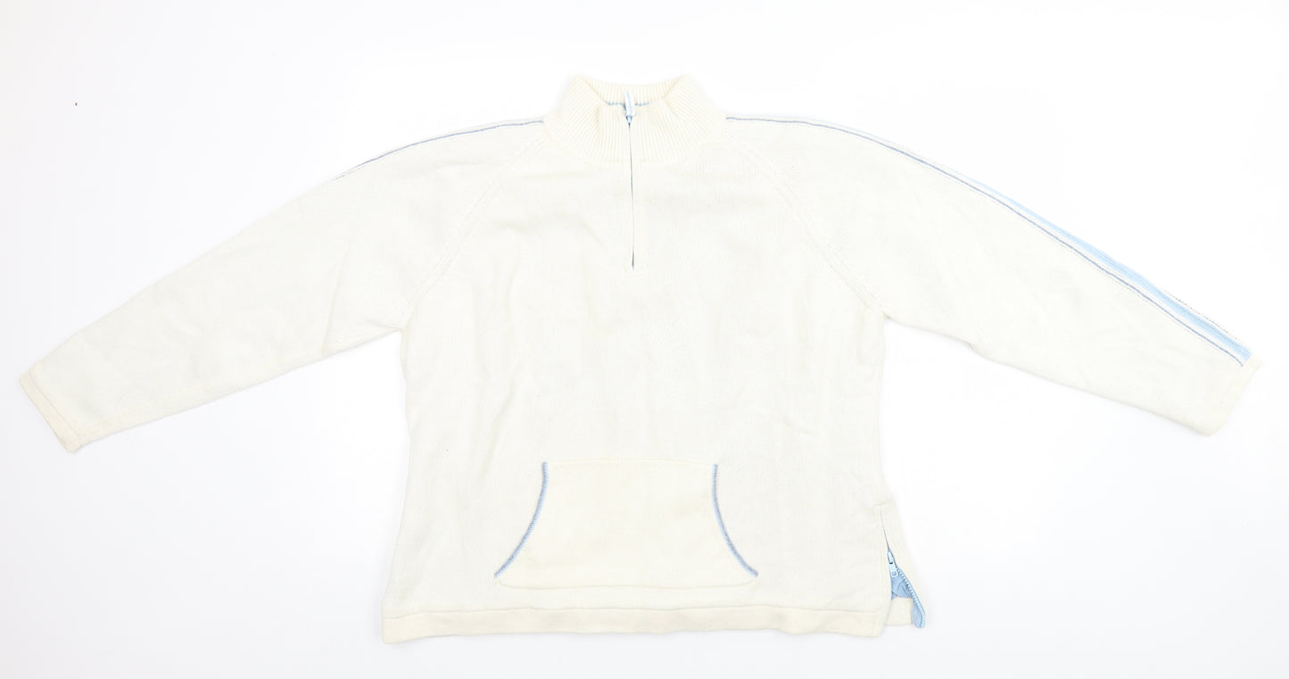 Marks and Spencer Womens White   Pullover Jumper Size 20