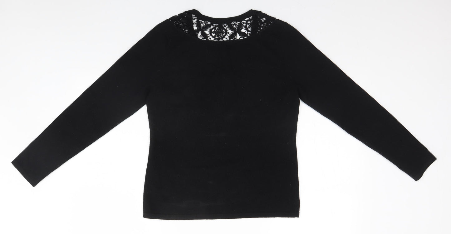 Jaeger Womens Black   Basic Blouse Size M