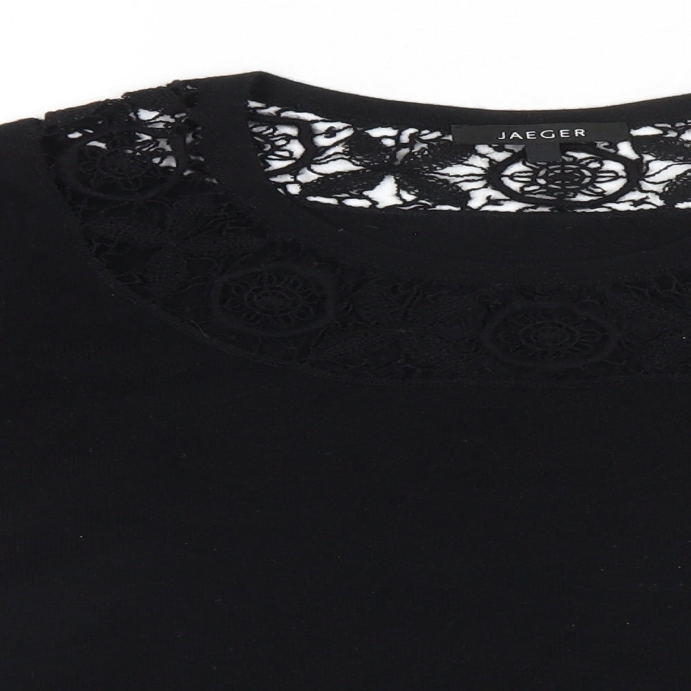 Jaeger Womens Black   Basic Blouse Size M