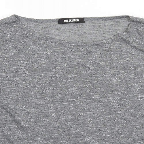 Missguided Womens Silver   Basic Polo Size M