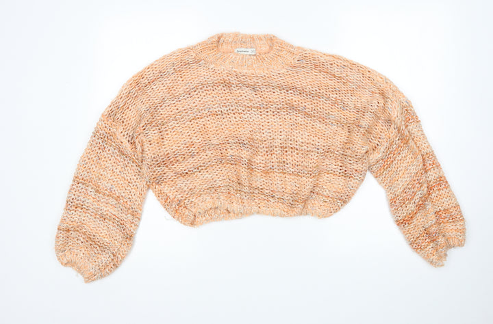 Stradivarius Womens Orange   Pullover Jumper Size S