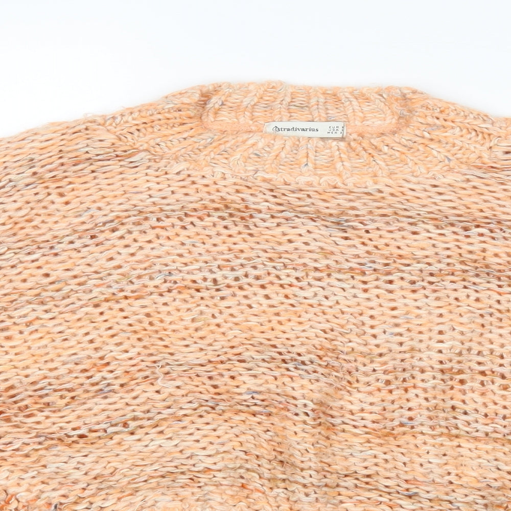 Stradivarius Womens Orange   Pullover Jumper Size S