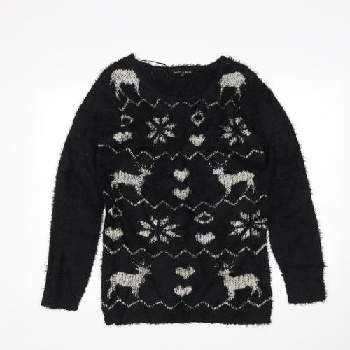 Heart &  Soul Womens Multicoloured Argyle/Diamond  Pullover Jumper Size 12  - Christams