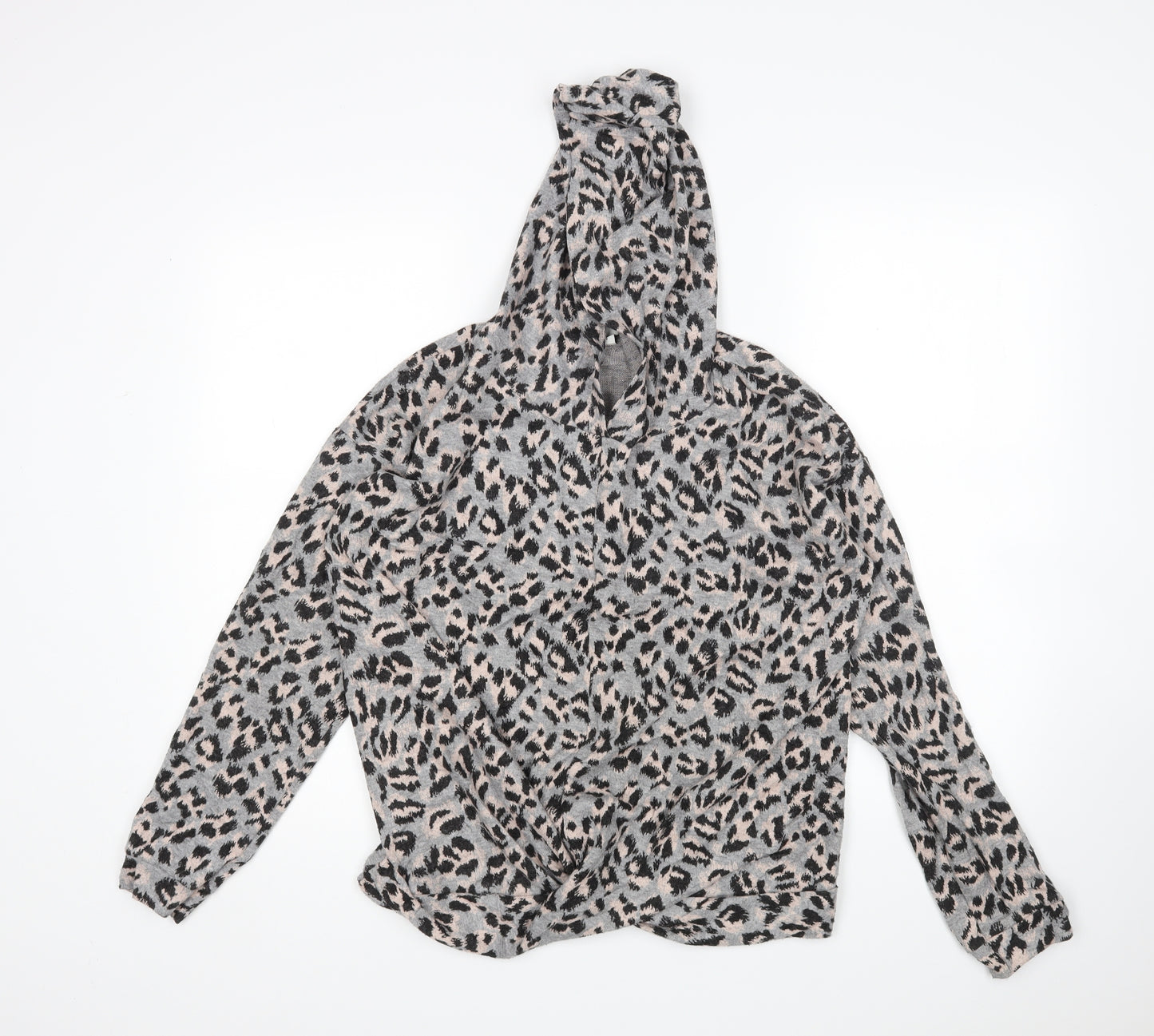 TU Womens Multicoloured Animal Print  Pullover Hoodie Size 14