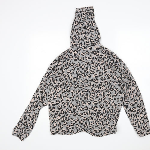 TU Womens Multicoloured Animal Print  Pullover Hoodie Size 14