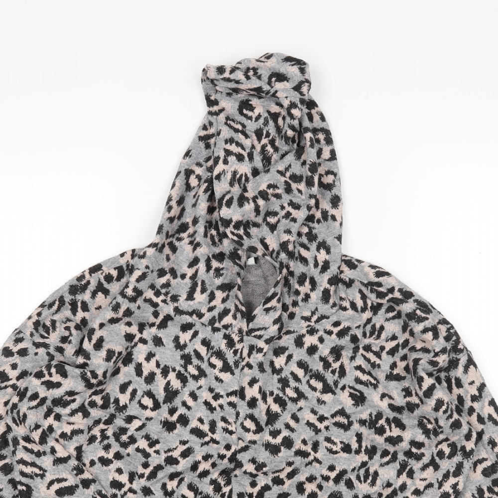 TU Womens Multicoloured Animal Print  Pullover Hoodie Size 14