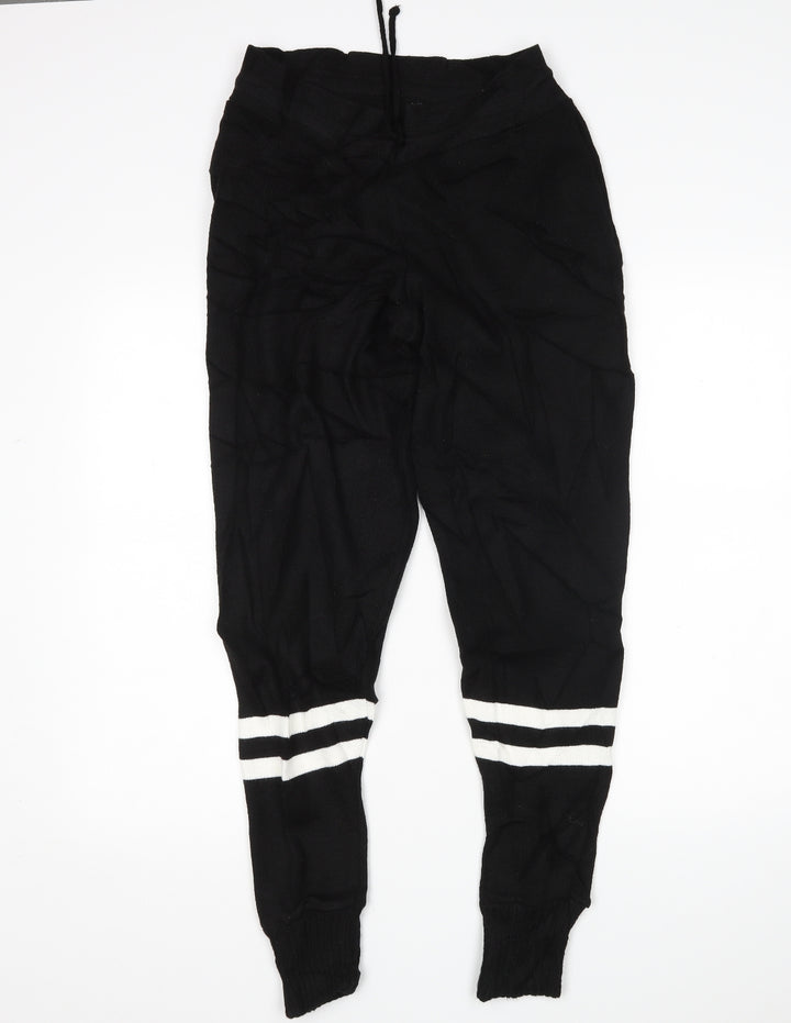 PRETTYLITTLETHING Womens Black Sweatpants Trousers Size M L29 in