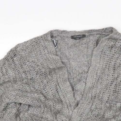 Primark Womens Grey   Cardigan Jumper Size M
