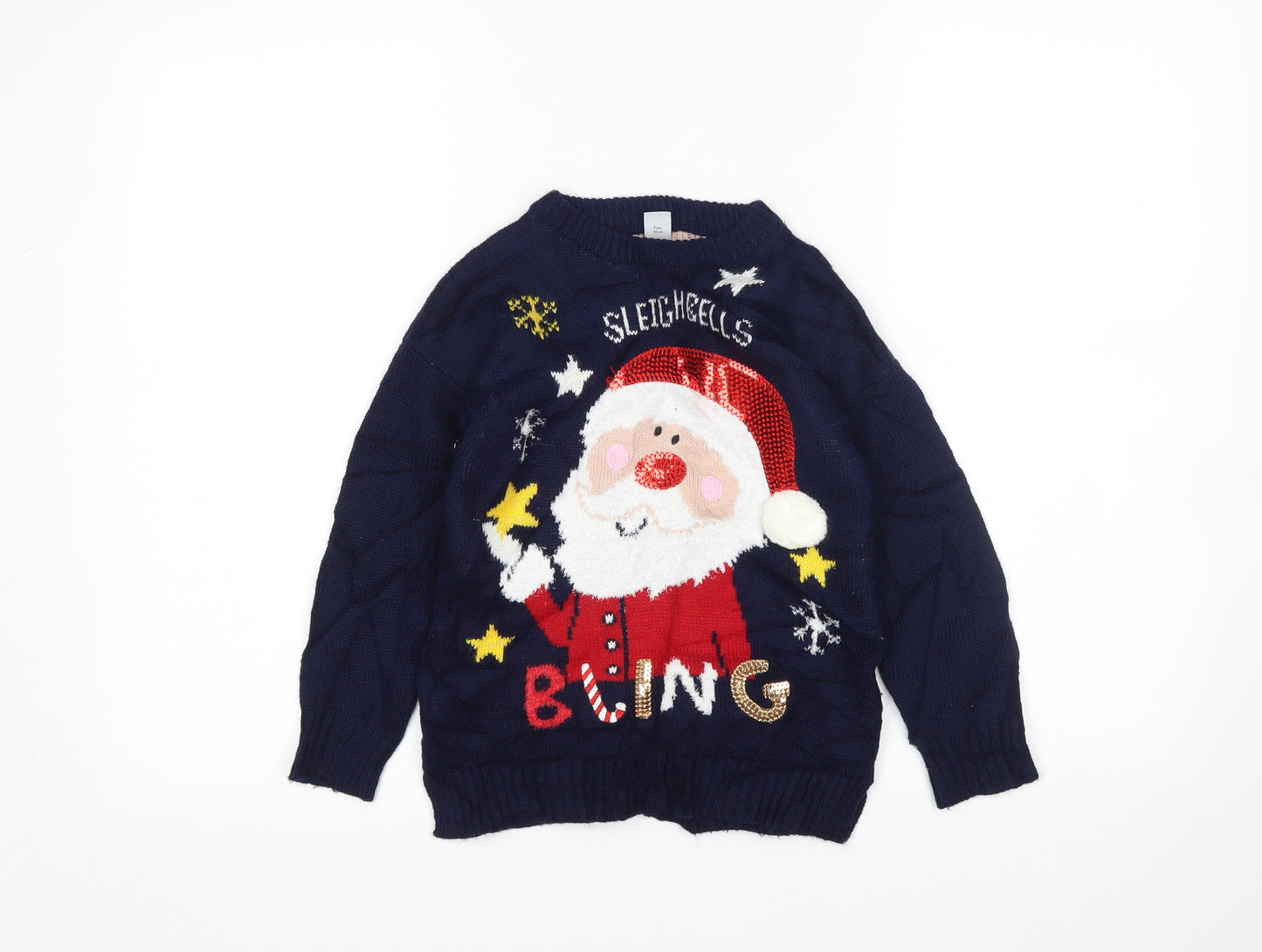 TU Boys Multicoloured   Pullover Jumper Size 7 Years  - Christmas