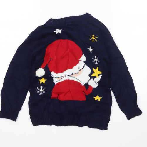 TU Boys Multicoloured   Pullover Jumper Size 7 Years  - Christmas