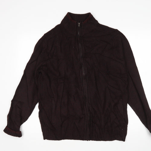 M&S Mens Purple   Full Zip Sweatshirt Size M