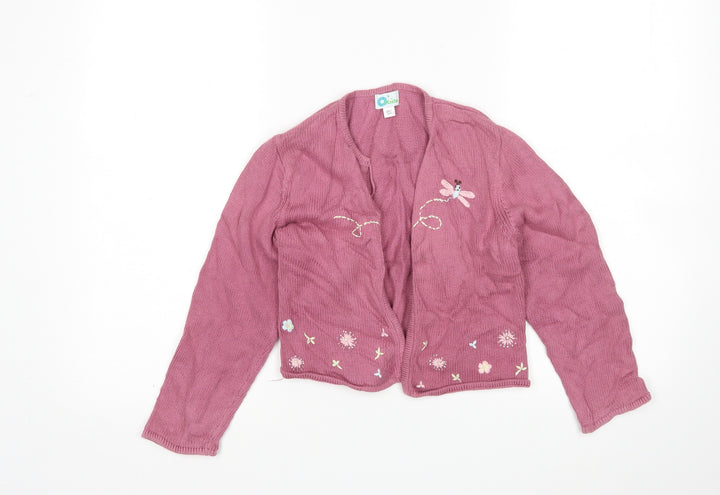 OKids Girls Pink Cardigan Jumper Size 8 Years