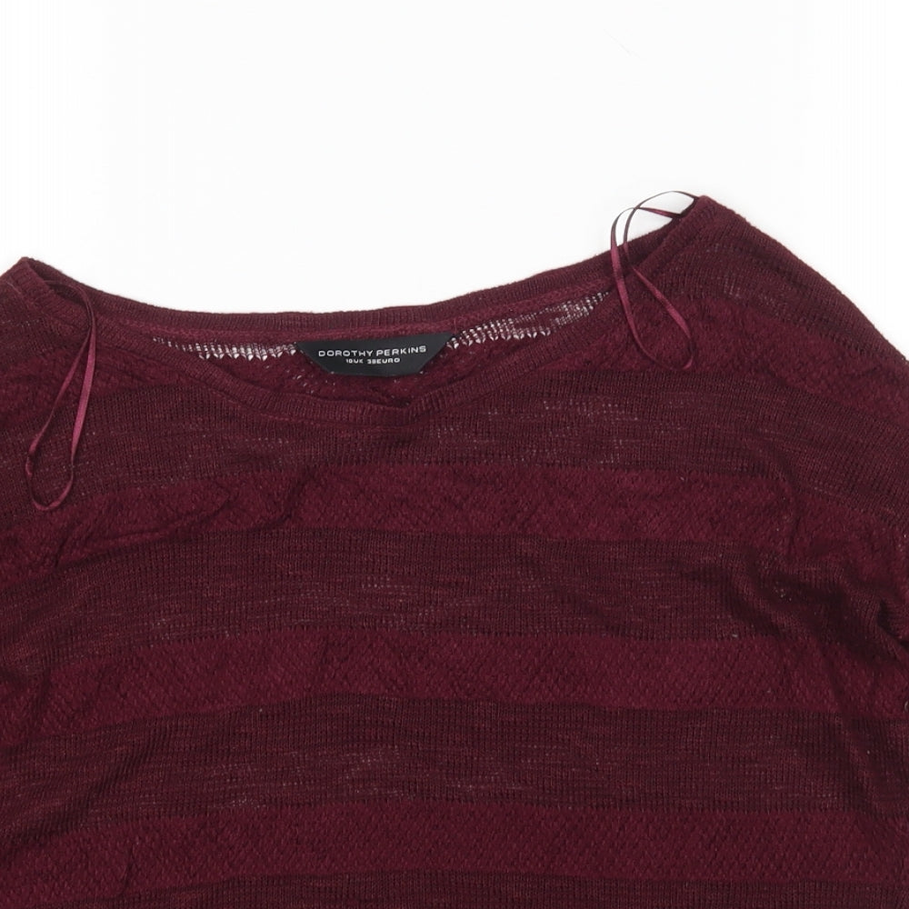 Dorothy Perkins Womens Purple   Pullover Jumper Size 10