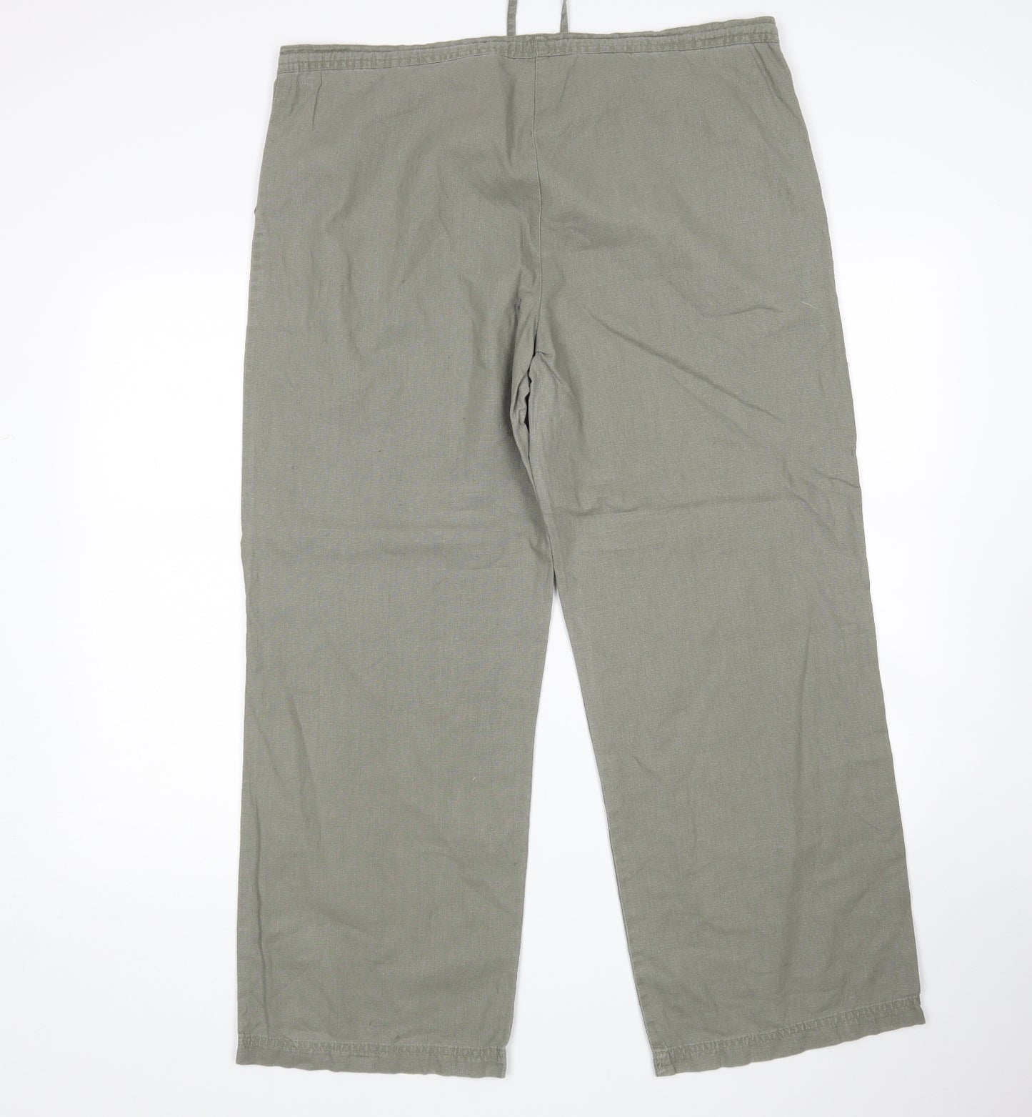 For Women Womens Green   Trousers  Size 14 L28 in