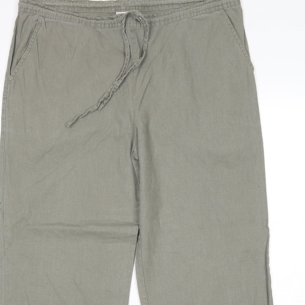 For Women Womens Green   Trousers  Size 14 L28 in