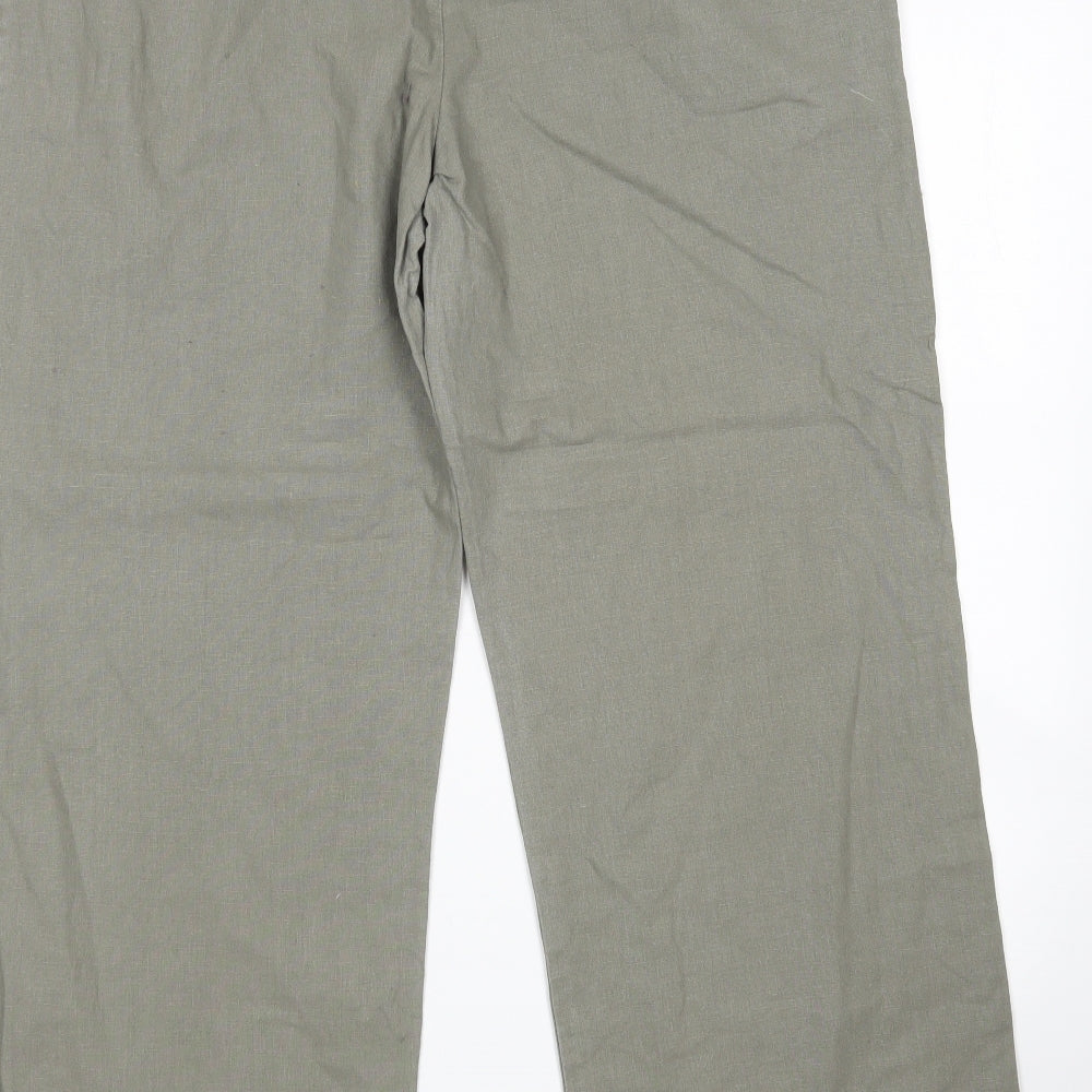 For Women Womens Green   Trousers  Size 14 L28 in