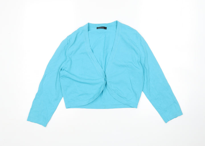 Bianca Womens Blue Cardigan Jumper Size 10