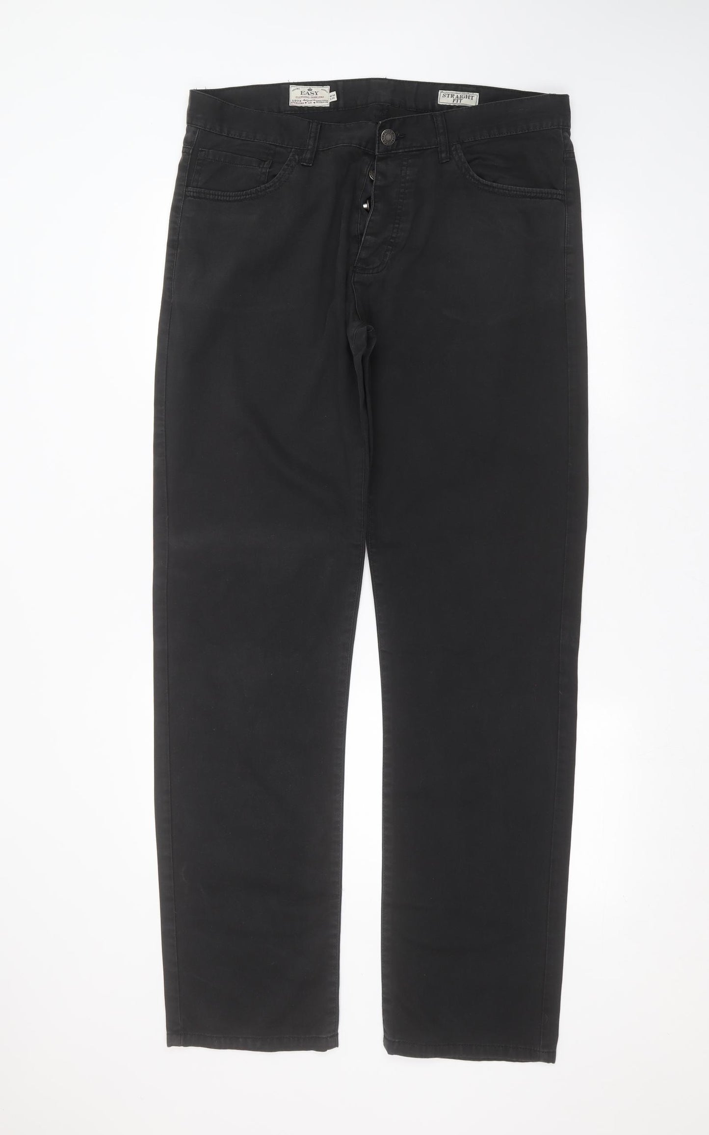 Easy Mens Black   Straight Jeans Size 36 in L34 in