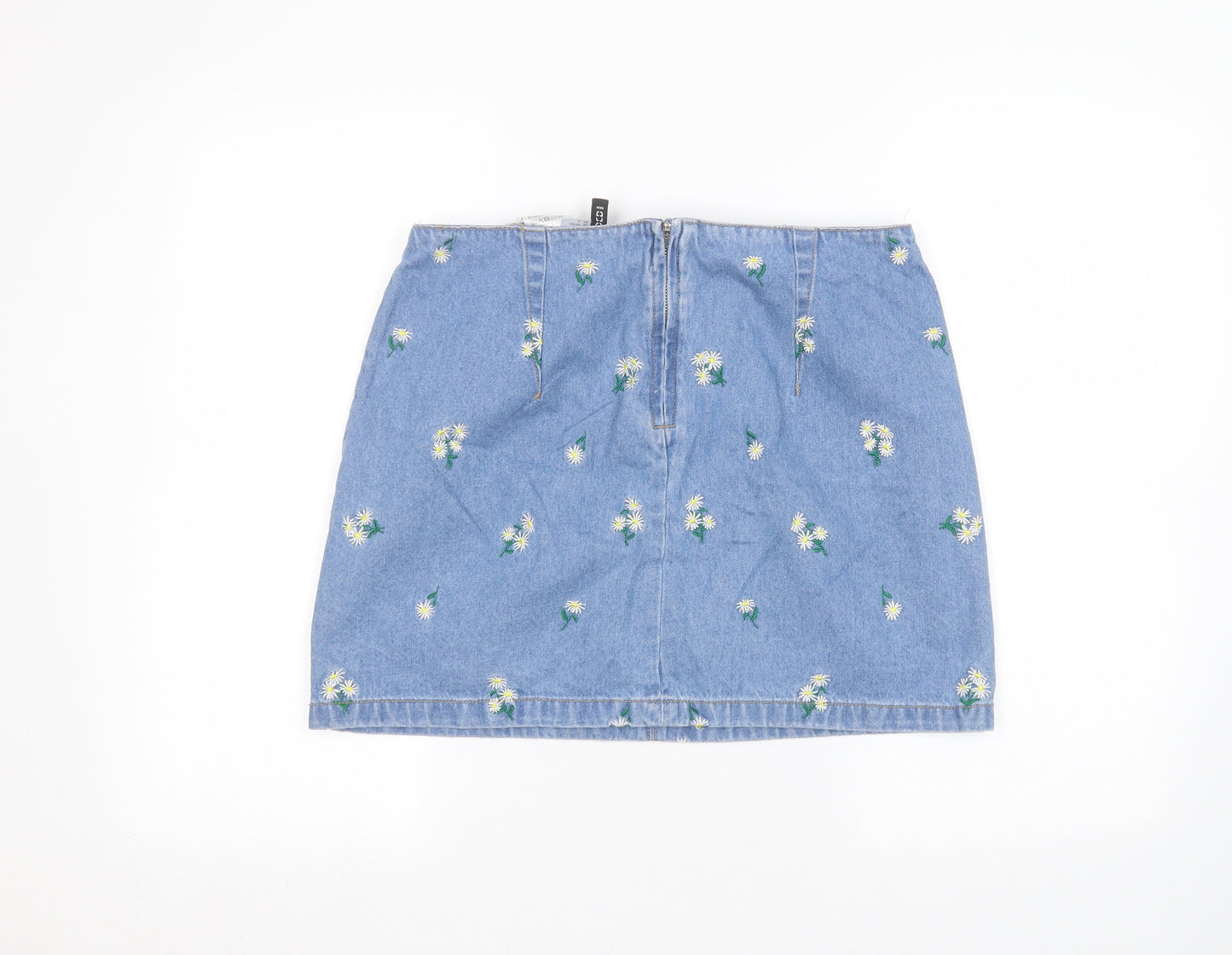 H&M Womens Blue  Denim Mini Skirt Size 14
