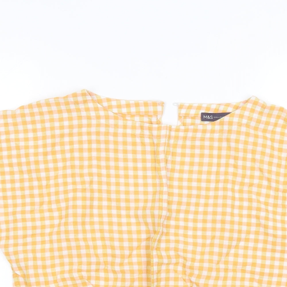 Marks and Spencer Womens Orange   Basic T-Shirt Size 10