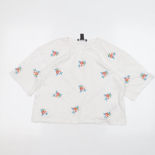 New Look Womens White   Basic T-Shirt Size 12