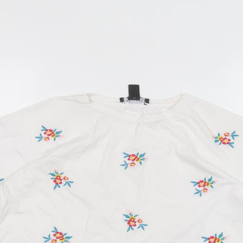 New Look Womens White   Basic T-Shirt Size 12
