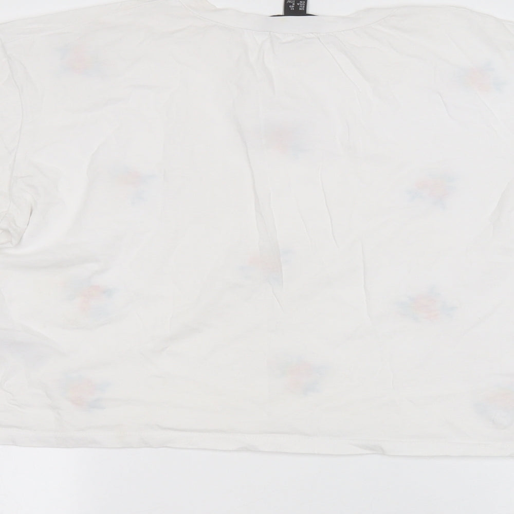 New Look Womens White   Basic T-Shirt Size 12