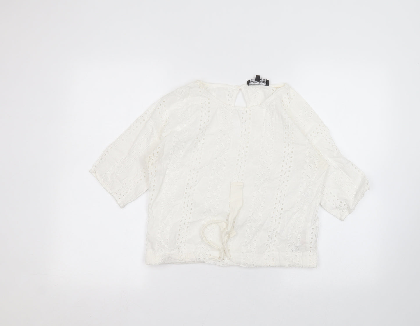 cameo Rose Womens White   Basic T-Shirt Size 12