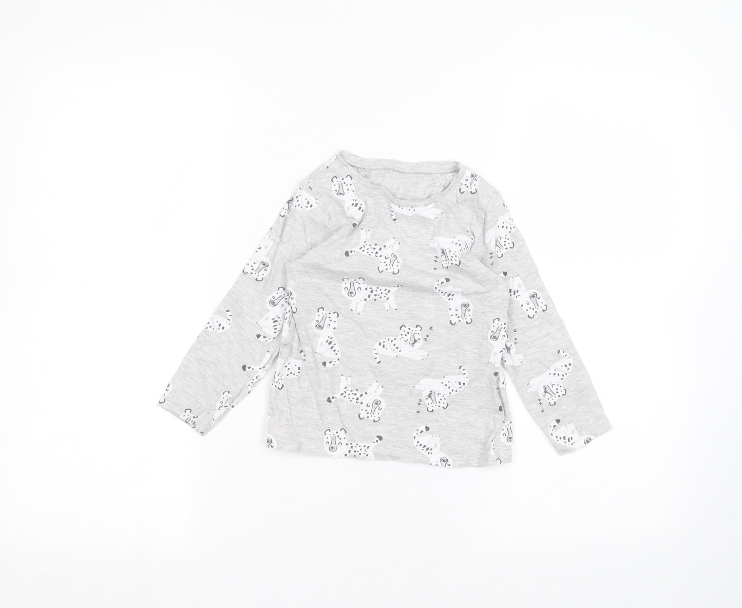 George Girls Grey   Basic T-Shirt Size 3-4 Years