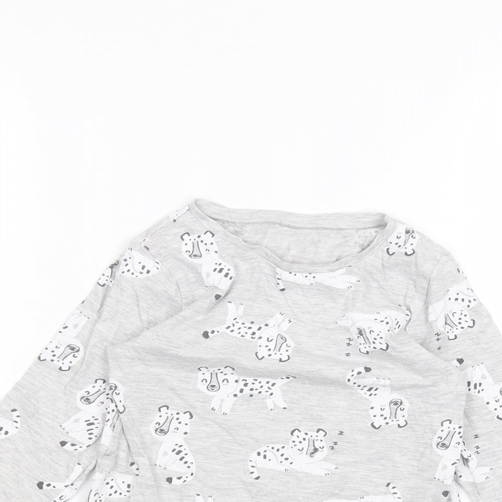 George Girls Grey   Basic T-Shirt Size 3-4 Years