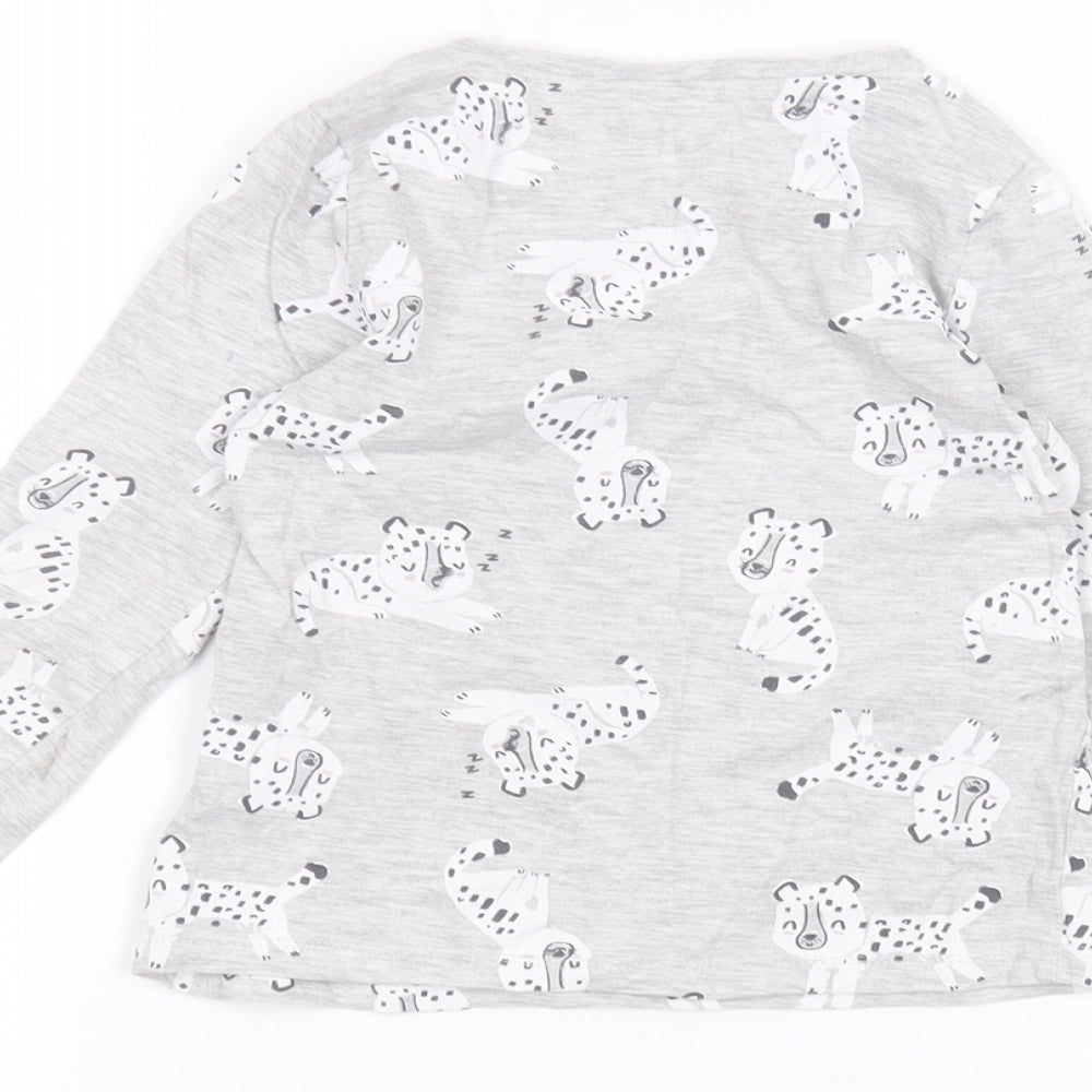 George Girls Grey   Basic T-Shirt Size 3-4 Years