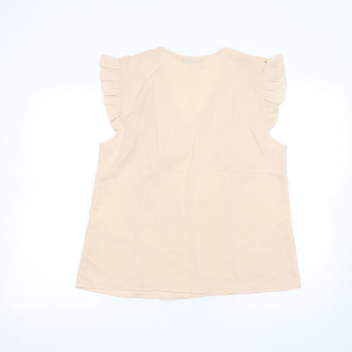 SheIn Womens Beige   Basic T-Shirt Size L