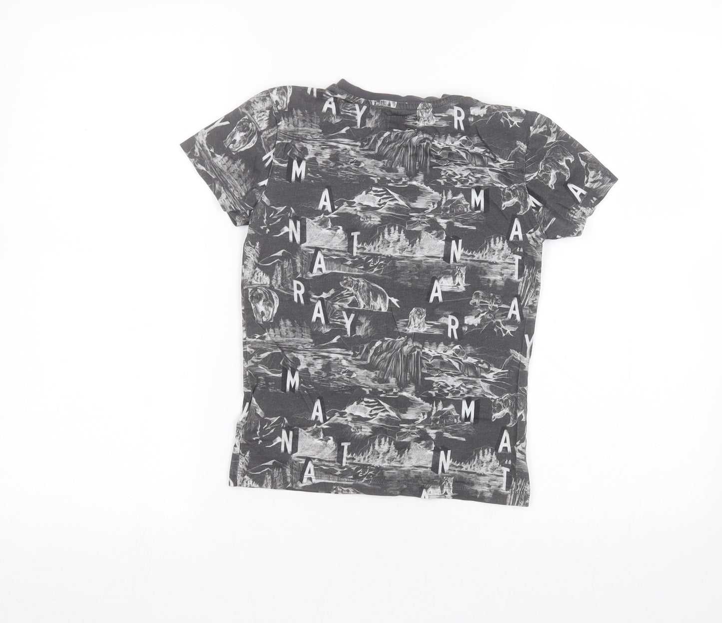 MANTARAY PRODUCTS Boys Black   Basic T-Shirt Size 7-8 Years