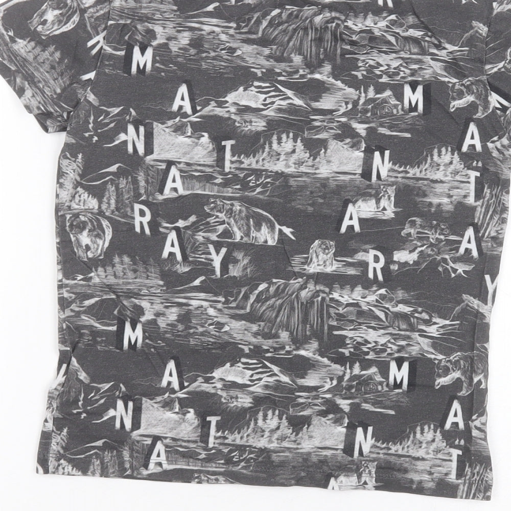 MANTARAY PRODUCTS Boys Black   Basic T-Shirt Size 7-8 Years