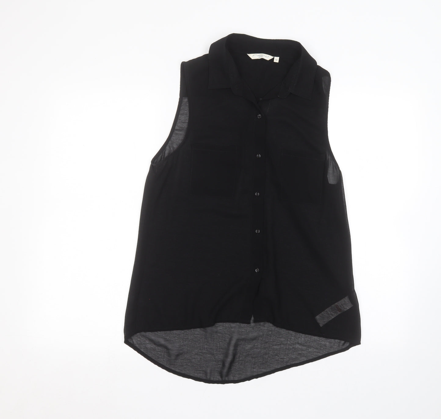 New Look Womens Black   Basic Button-Up Size 12